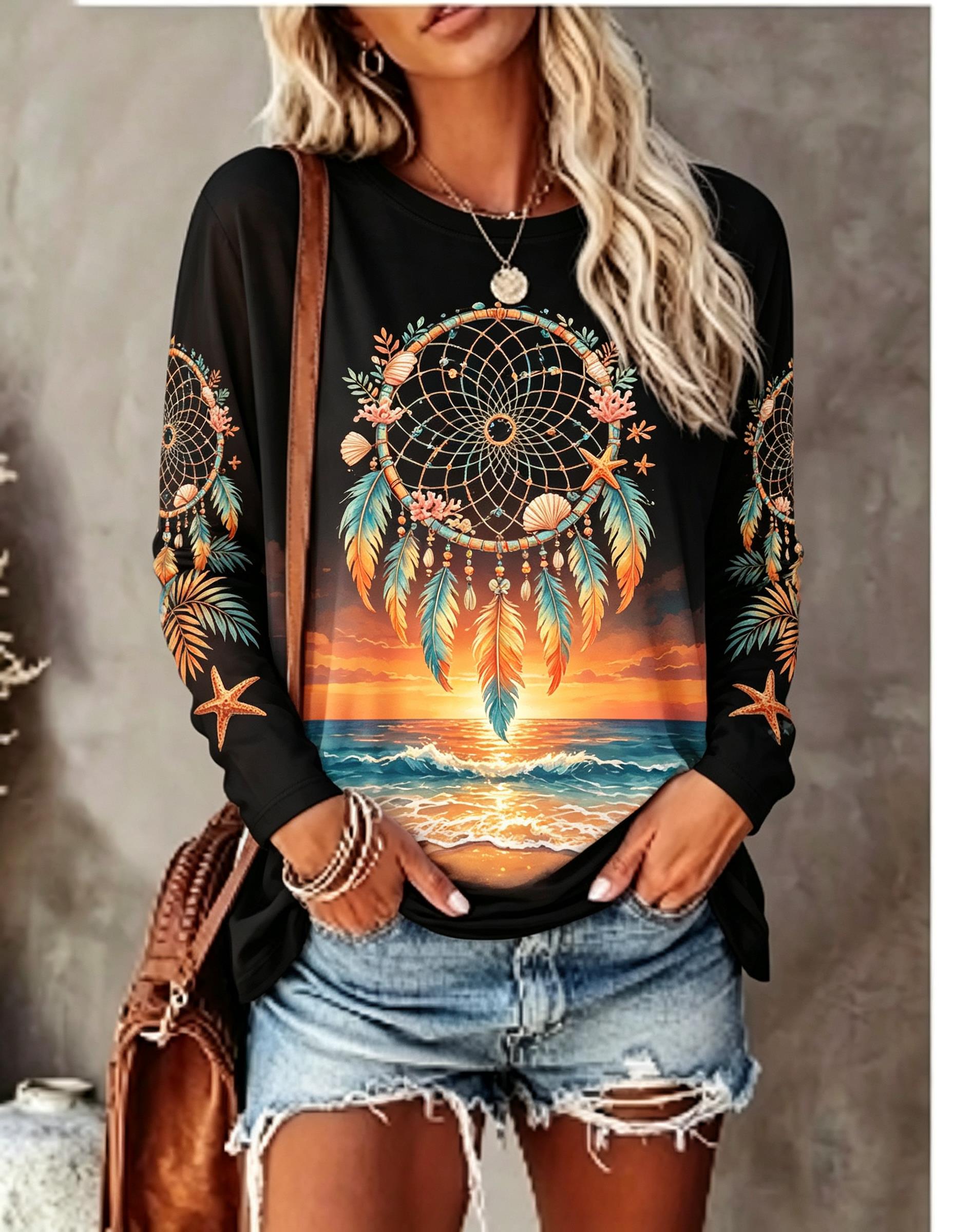 Women's Crew Neck Long Sleeve  - đánh giá và giá Wallpaper