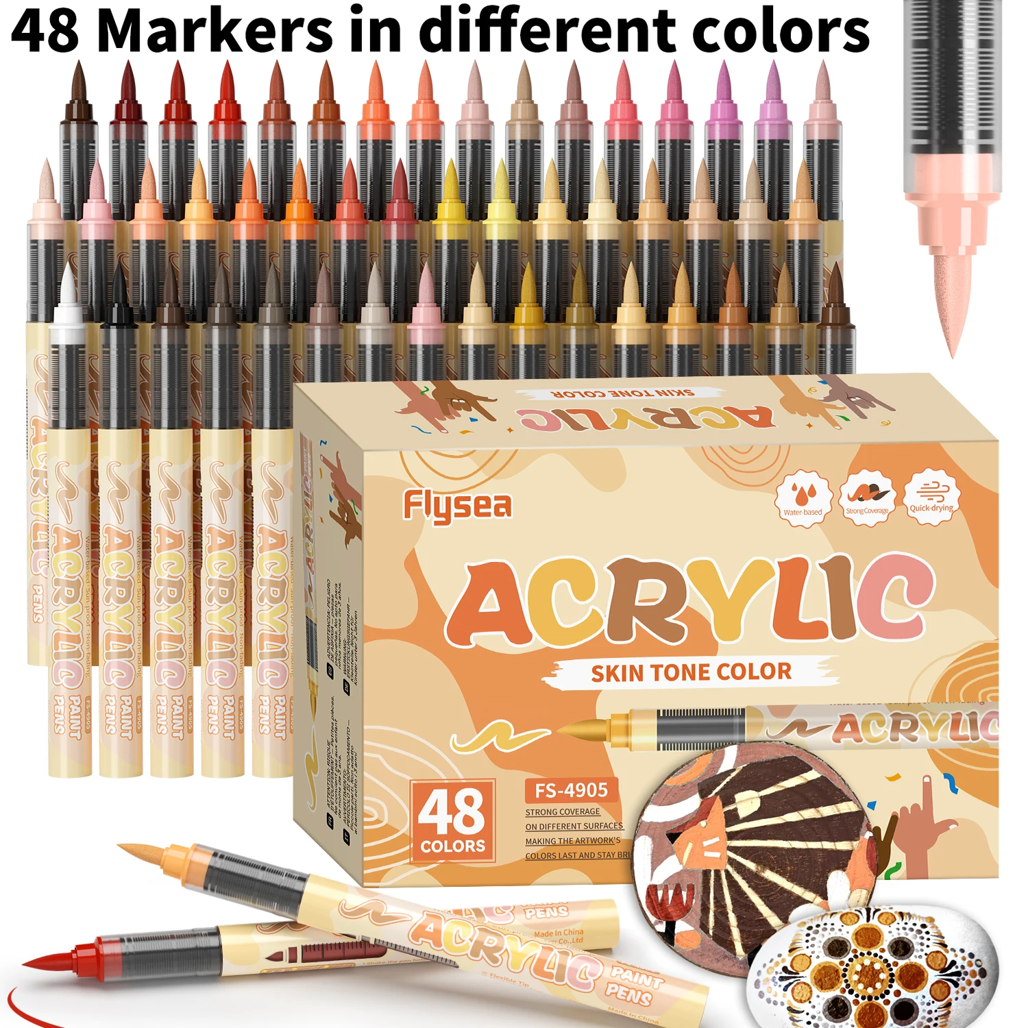 12-72 Skin Tone Art Markers So - đánh giá và giá Paint Brush