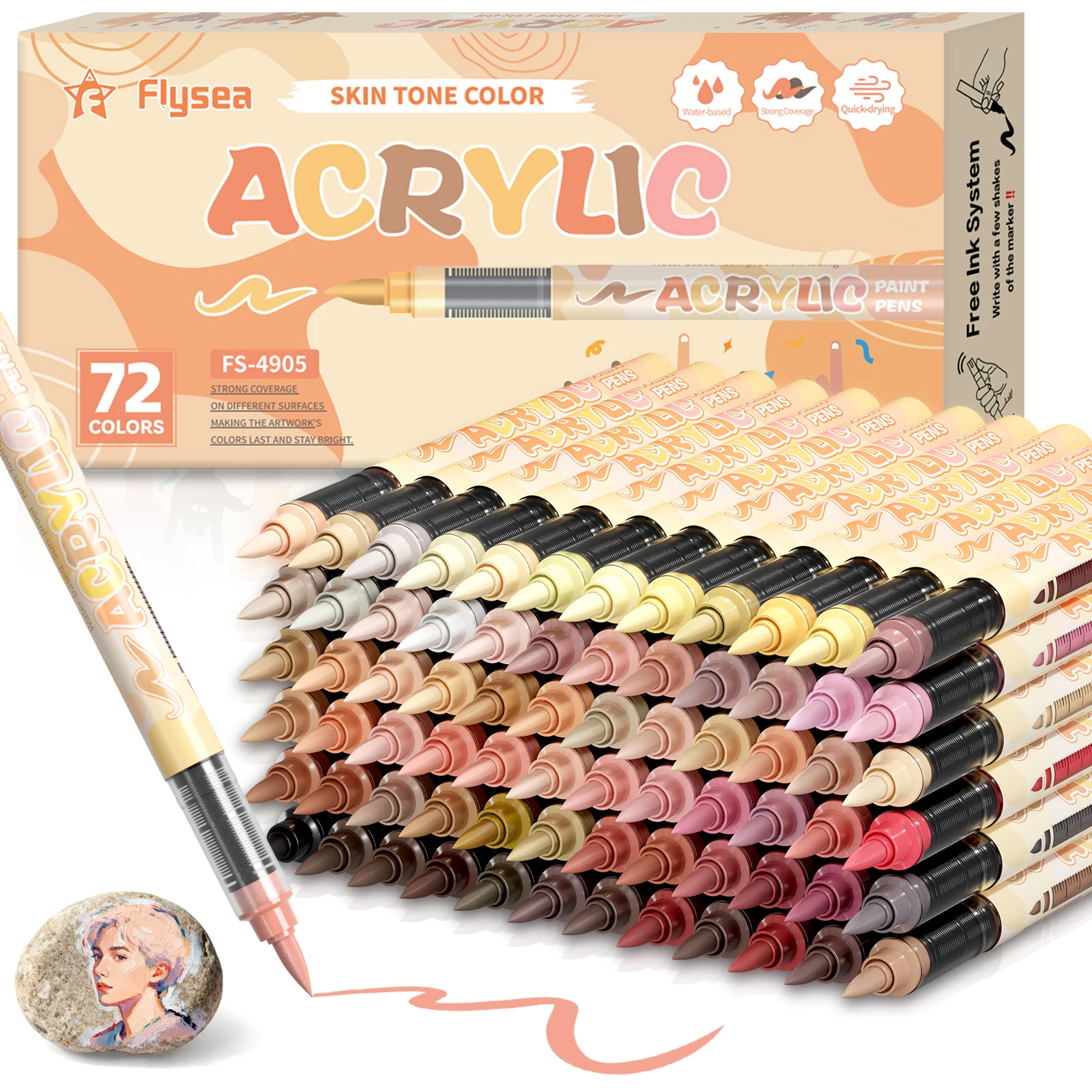 12-72 Skin Tone Art Markers So - đánh giá và giá Paint Brush