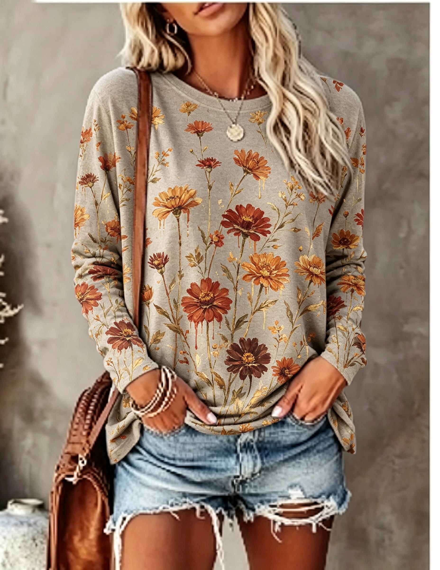 Women Long Sleeve T‑Shirt Oil  - đánh giá và giá Wallpaper