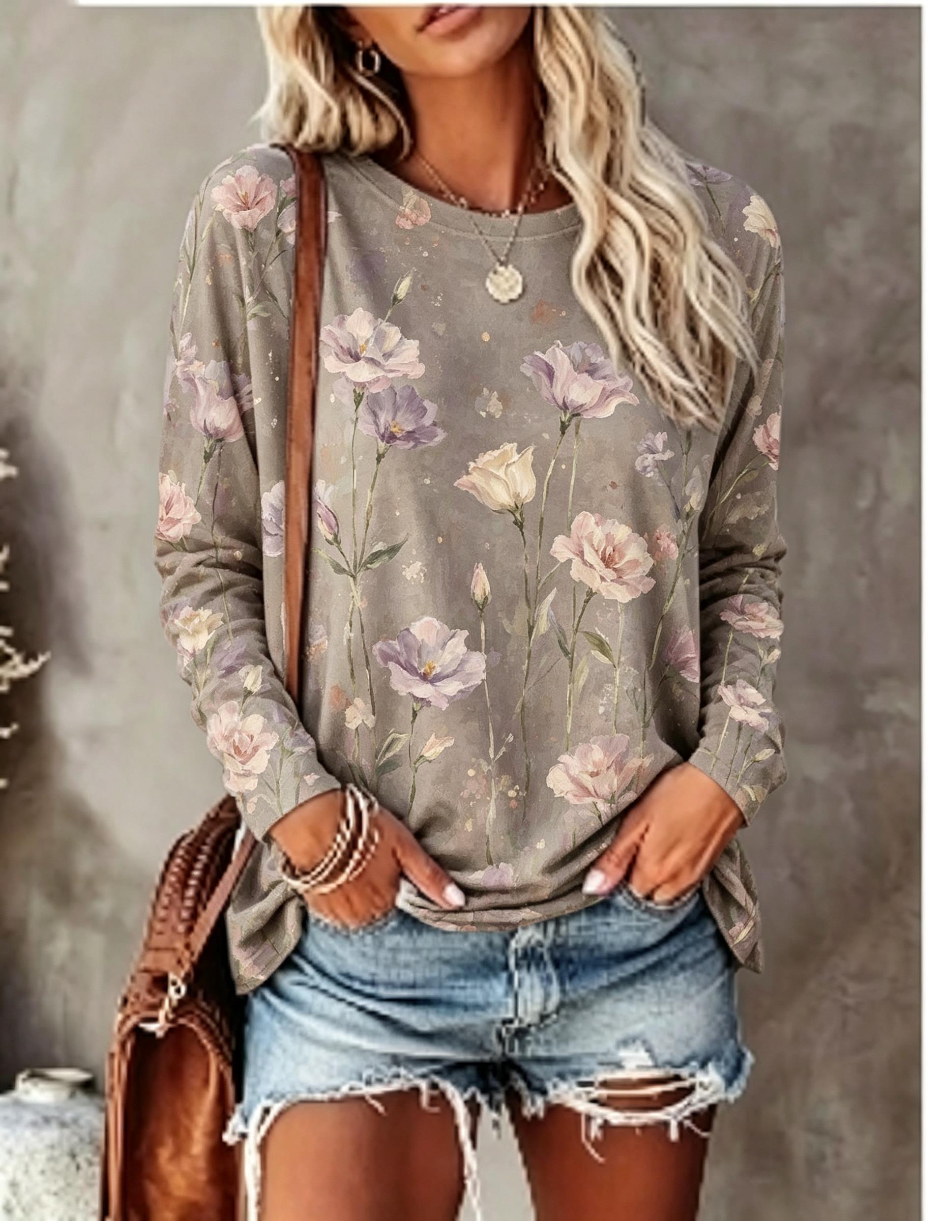 Women Long Sleeve T‑Shirt Oil  - đánh giá và giá Wallpaper