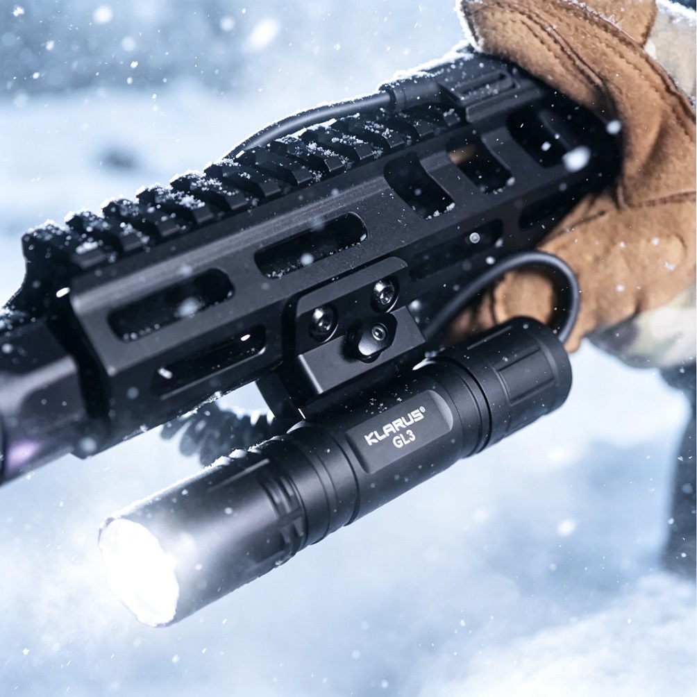 Klarus GL3 Tactical Flashlight - đánh giá và giá Light Switch