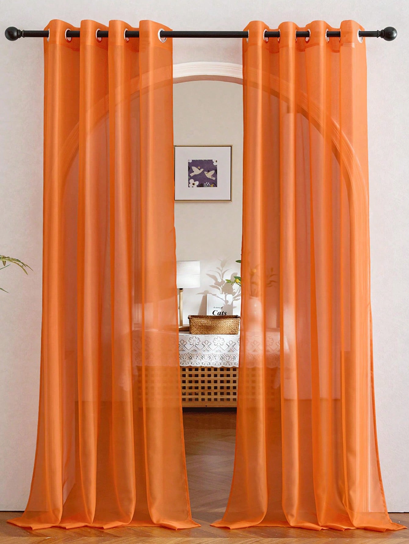 1pc Elegant Transparent Orange - đánh giá và giá Curtain Rods