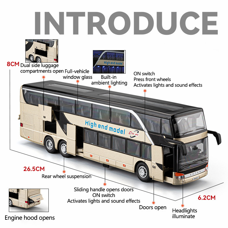 Alloy Bus Model with Lights &  - đánh giá và giá Light Switch