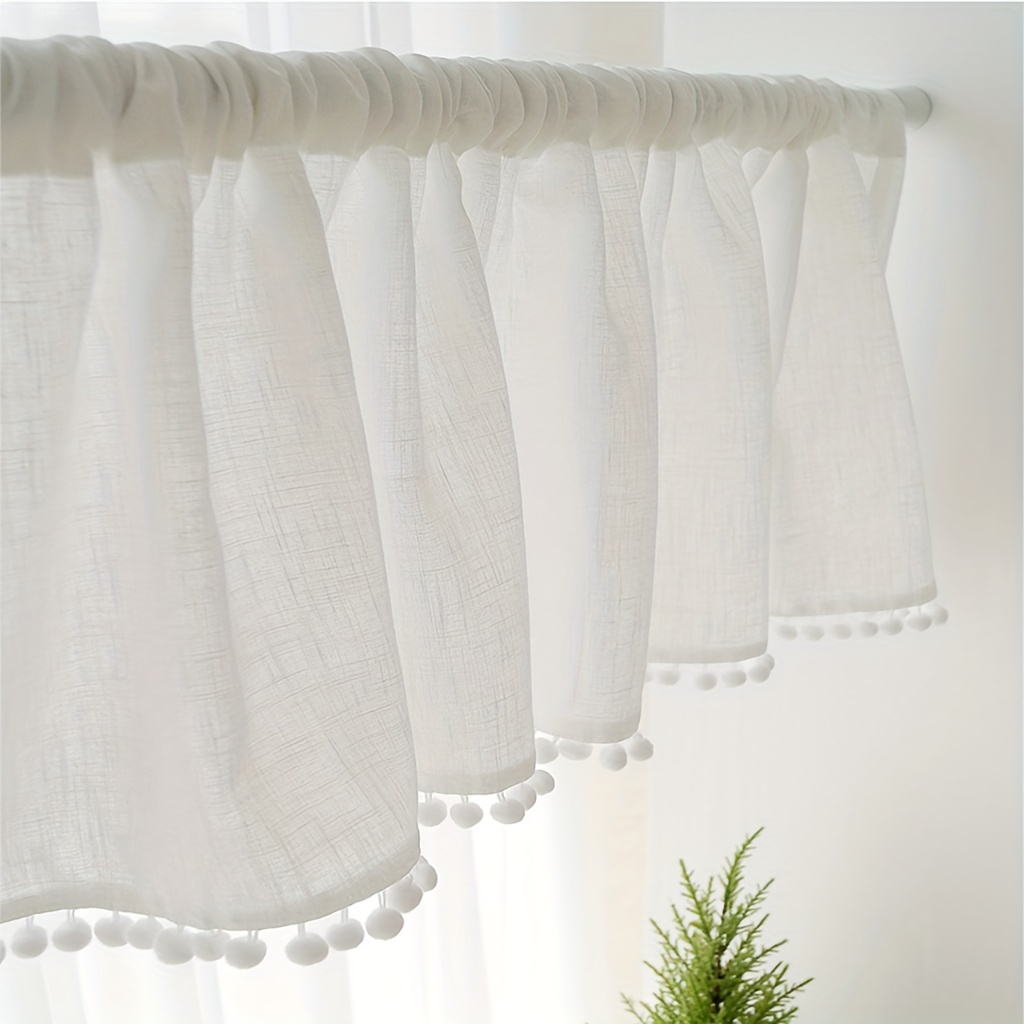 1Pc Cross Gauze Ball Short Cur - đánh giá và giá Curtain Rods